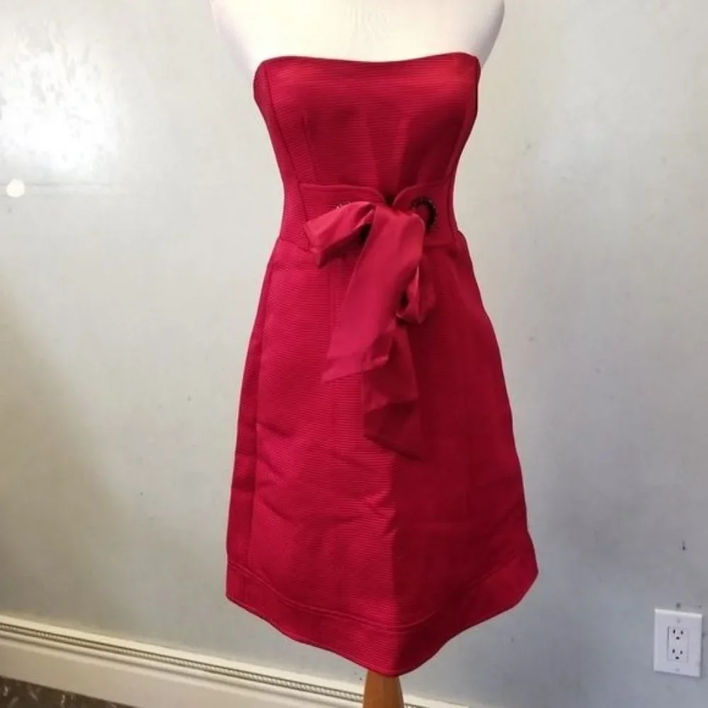 Nanette Lepore tube top Rhinestone detail dress women's size 2 (259) - Picture 7 of 13